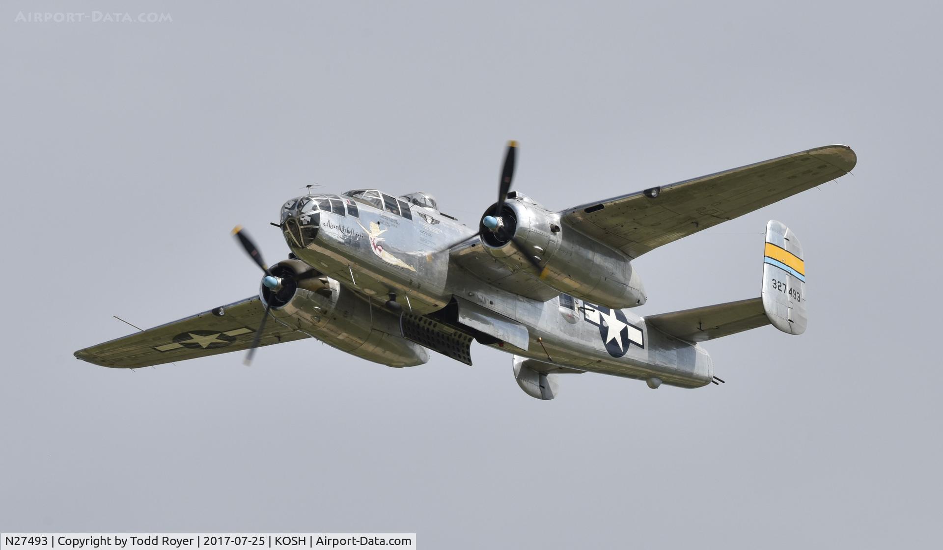 N27493, 1944 North American TB-25K Mitchell C/N 44-29869/108-33144, Airventure 2017