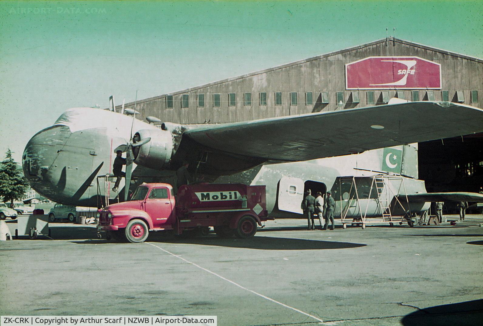 ZK-CRK, 1954 Bristol 170 Freighter Mk.31M C/N 13159, ex Pakistan Air Force S4406 being prepared for service with SAFE AIR as ZK-CRK at Woodbourne NZ in 1966