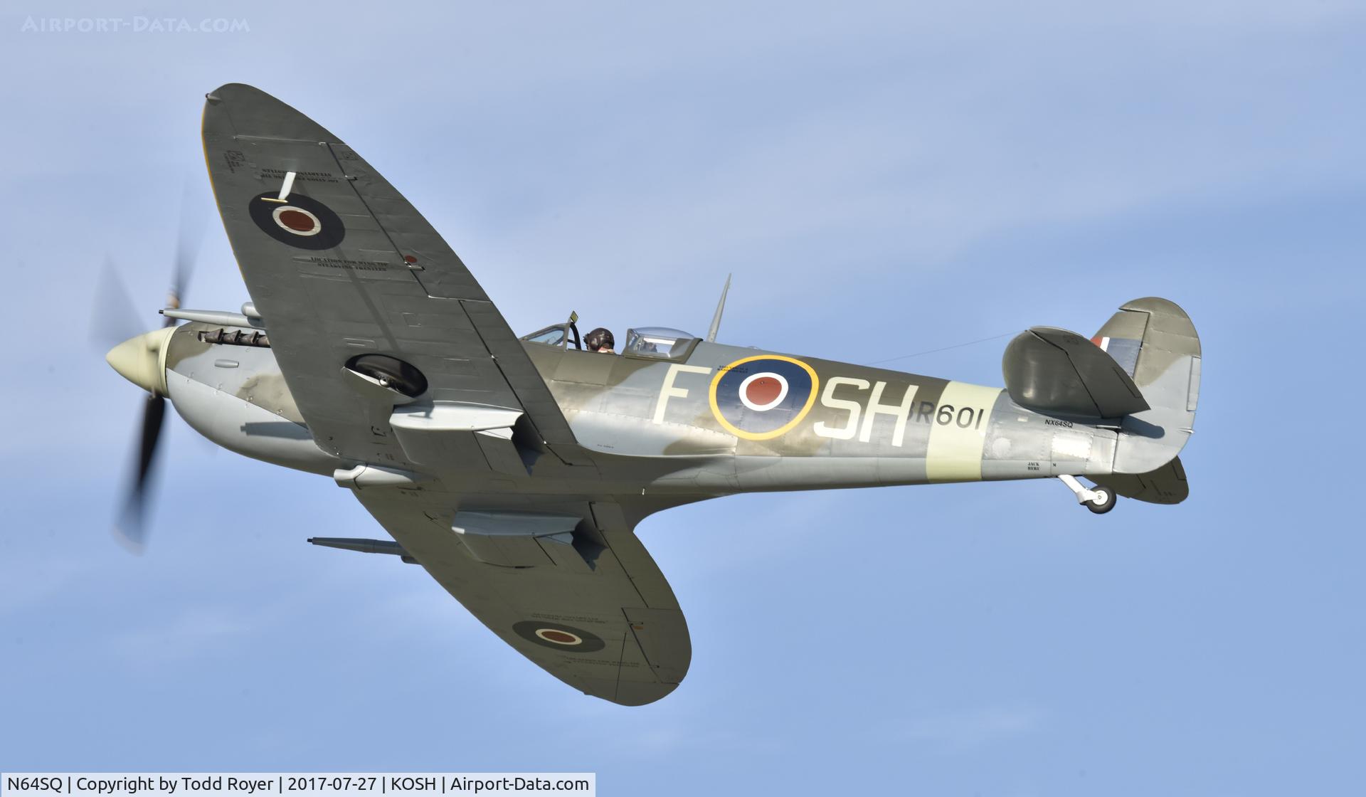 N64SQ, 1942 Supermarine Spitfire F.IX C/N 6S-160931, Airventure 2017
