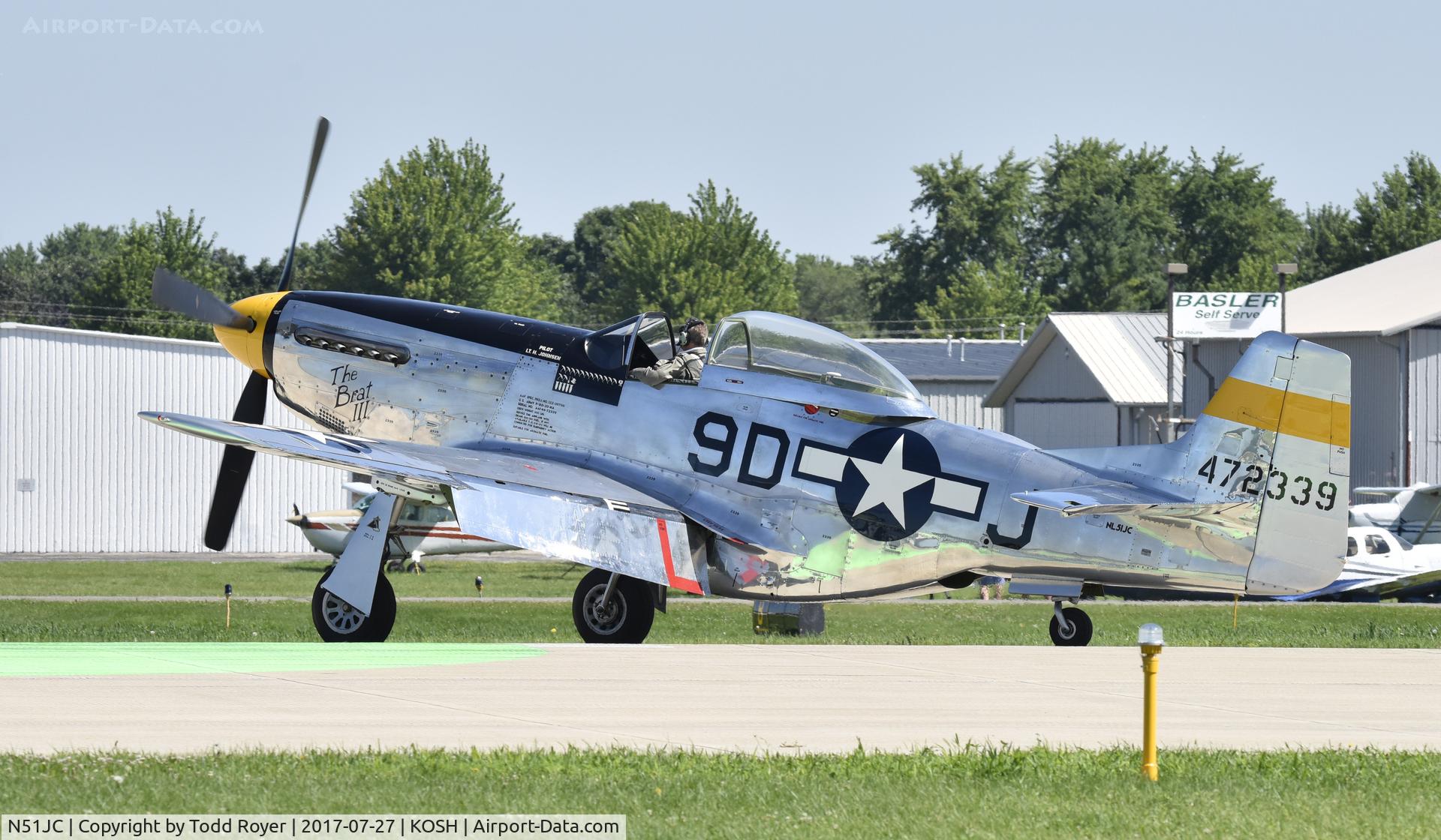 N51JC, 1944 North American P-51D Mustang C/N 122-38798, Airventure 2017