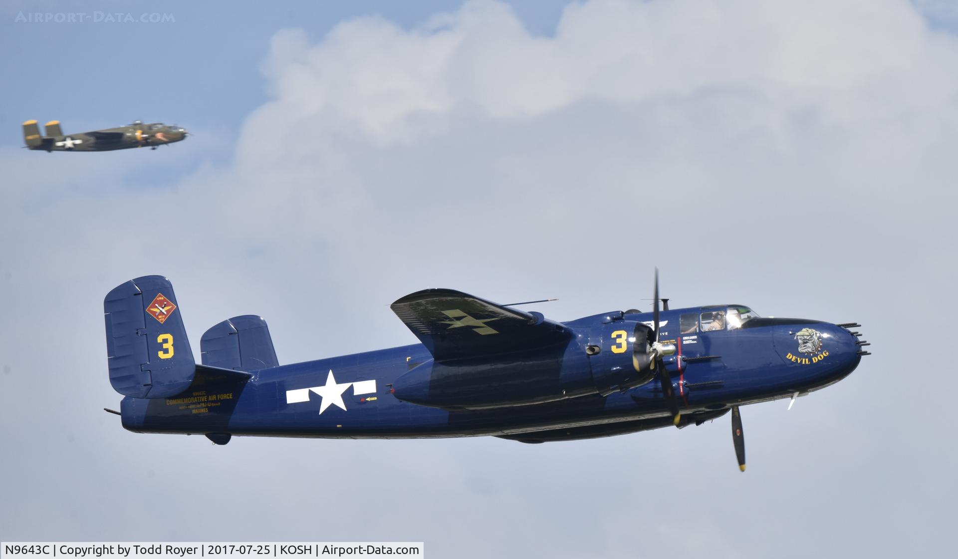 N9643C, 1944 North American B-25J Mitchell Mitchell C/N 108-47512, Airventure 2017