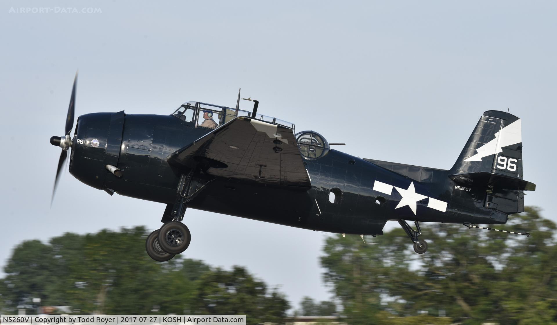 N5260V, 1945 Grumman TBM-3E Avenger C/N 4631 (Bu91726), Airventure 2017