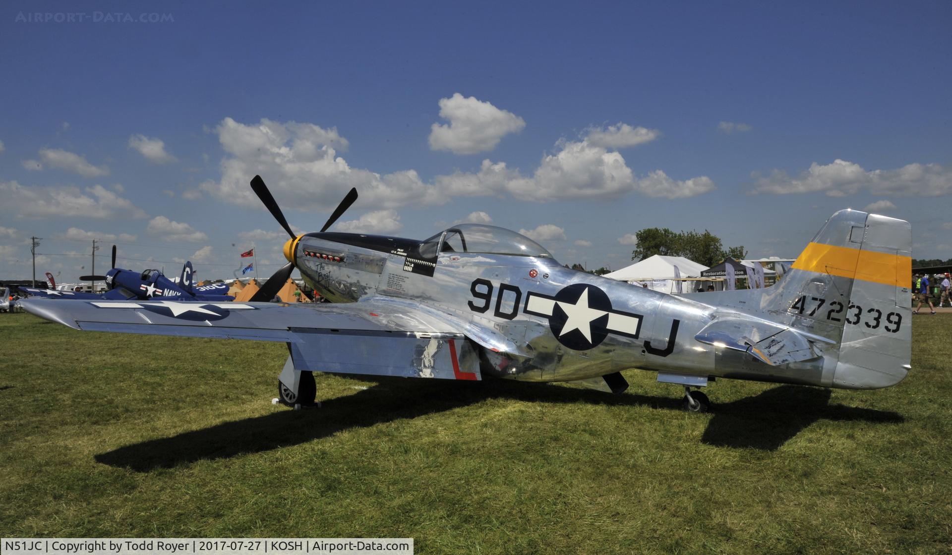 N51JC, 1944 North American P-51D Mustang C/N 122-38798, Airventure 2017