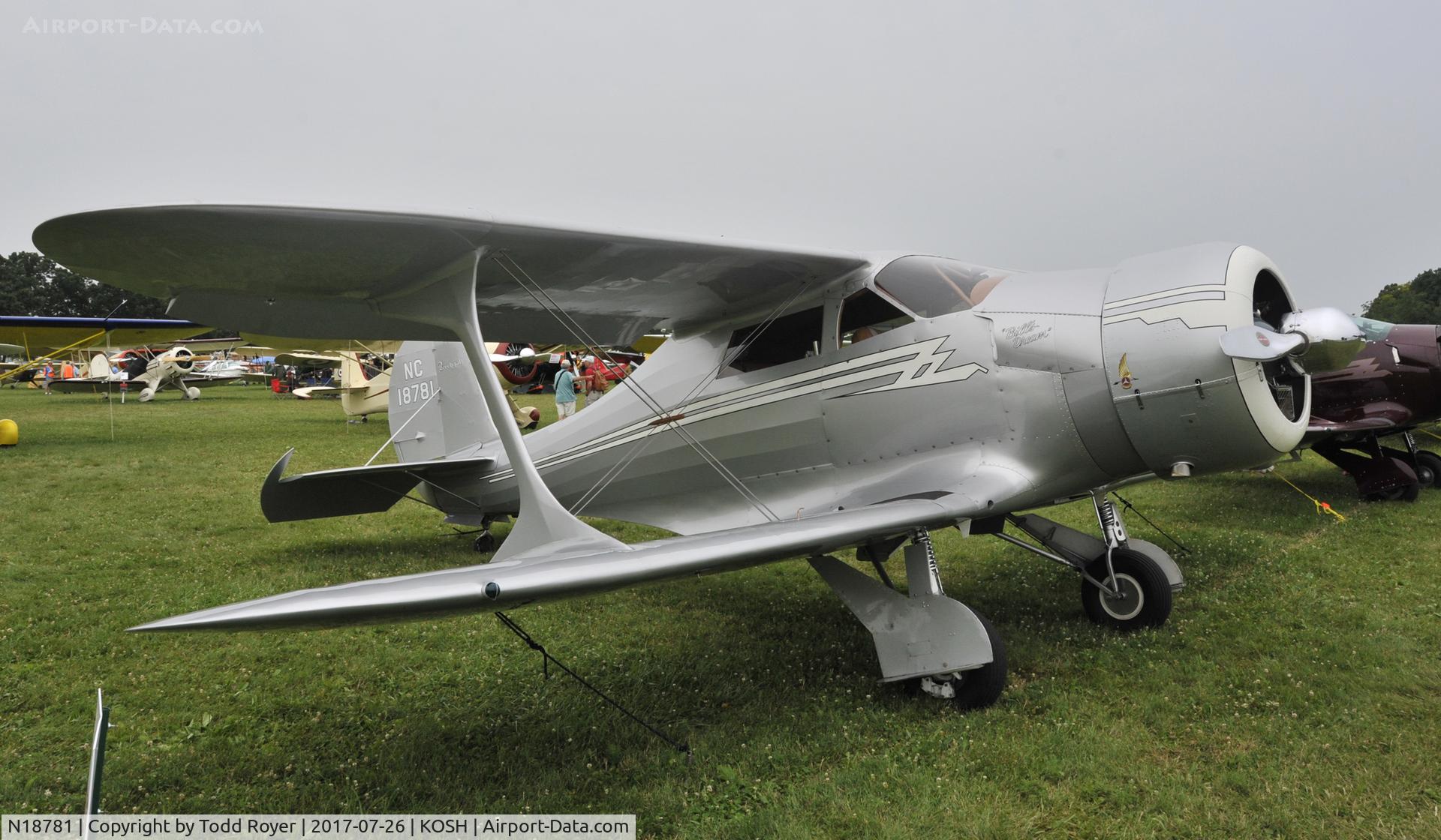 N18781, 1938 Beech F17D Staggerwing C/N 204, Airventure 2017