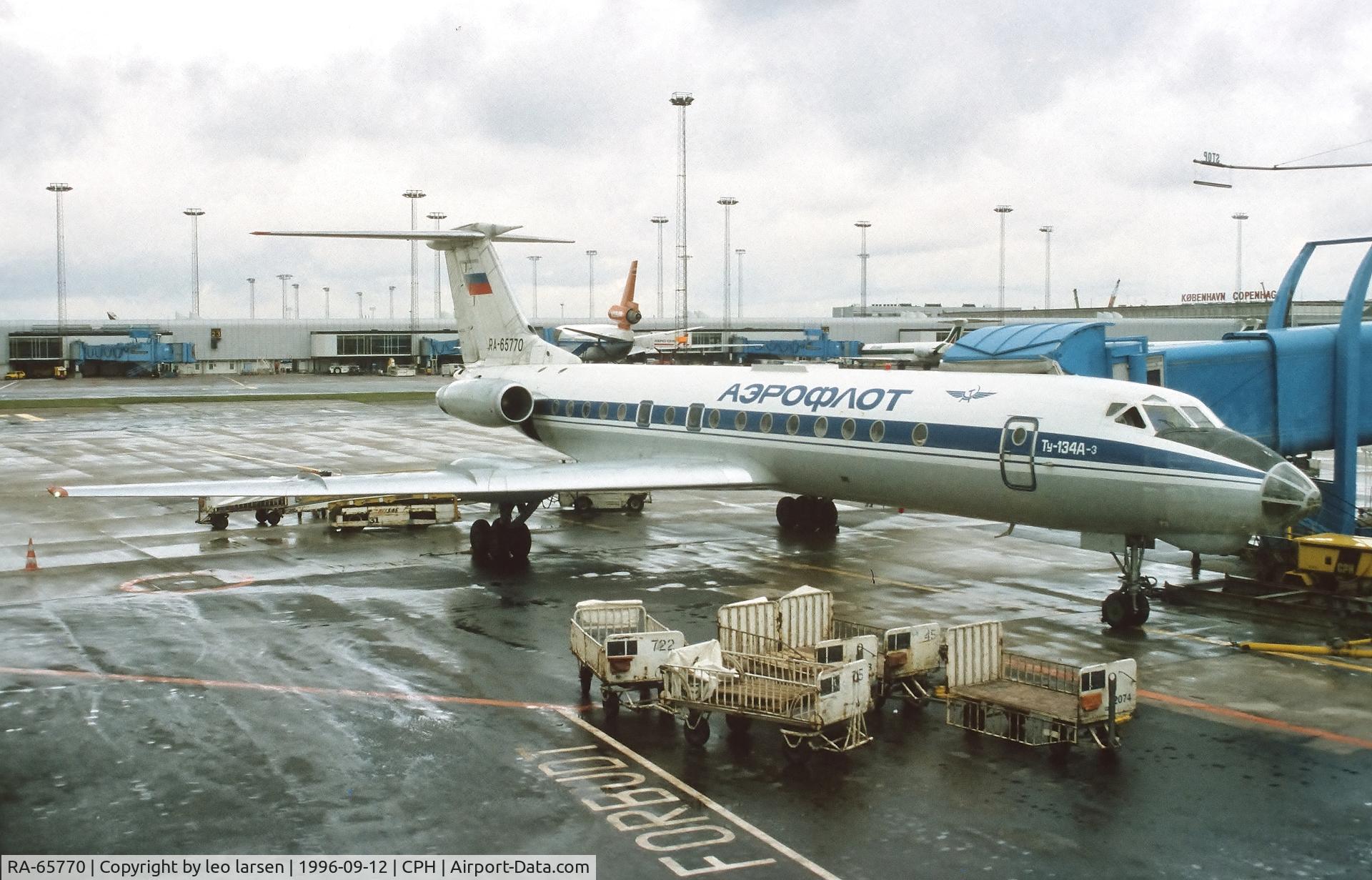 RA-65770, 1979 Tupolev Tu-134A-3 C/N 62430, Copenhagen 12.9.1996