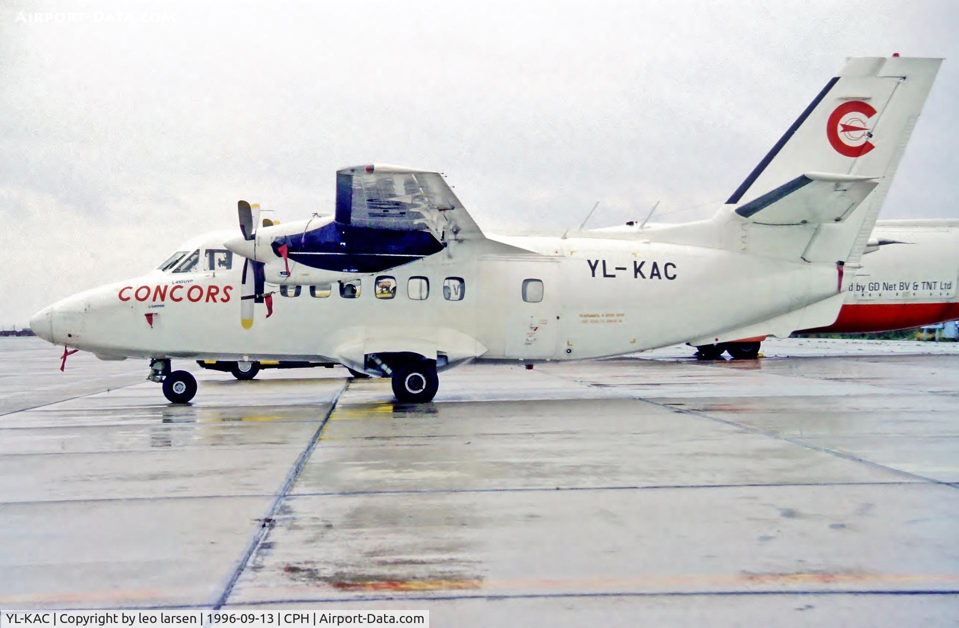 YL-KAC, 1985 Let L-410 UVP Turbolet C/N 851531, Copenhagen 13.9.1996