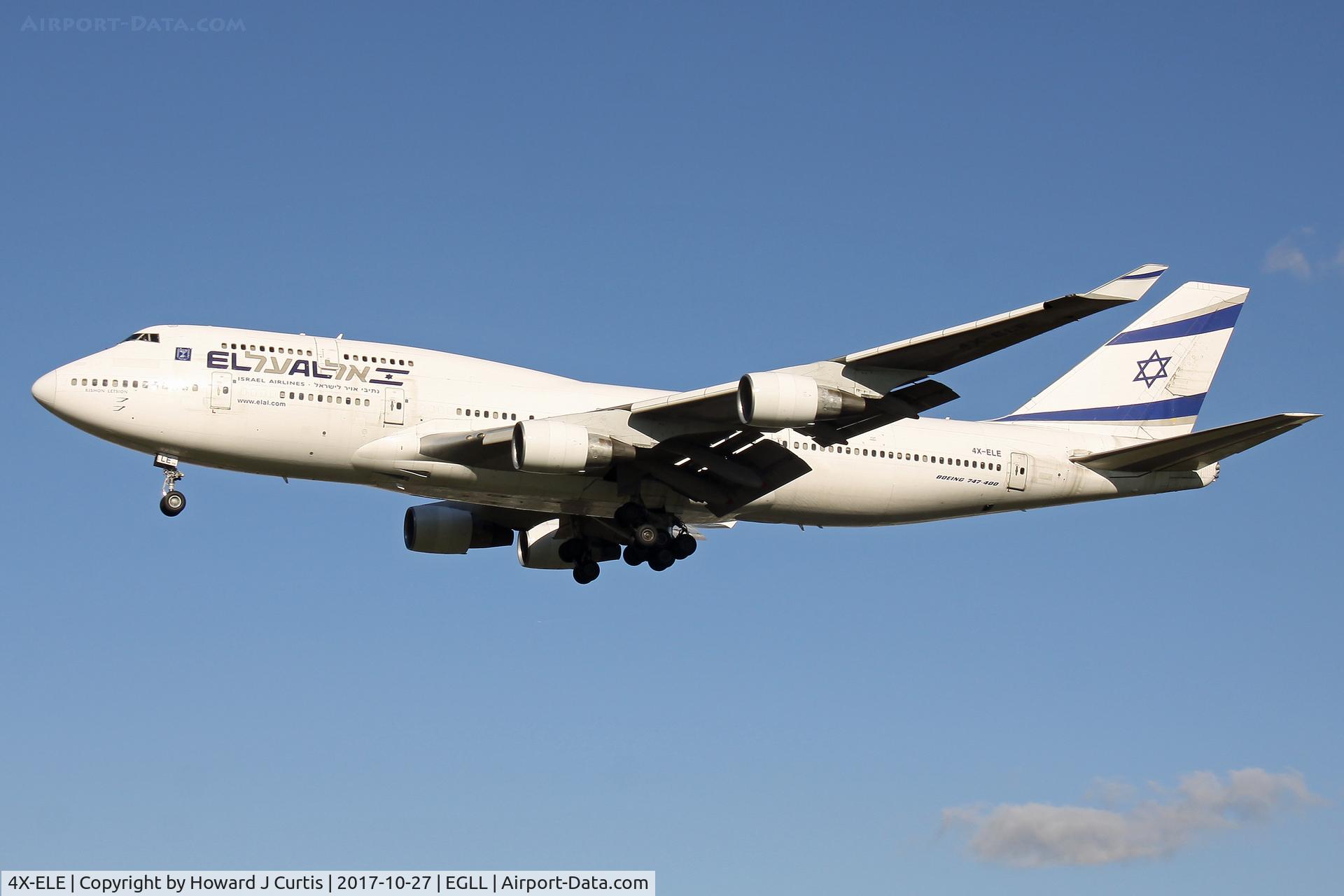 4X-ELE, 1994 Boeing 747-412 C/N 26551, On approach