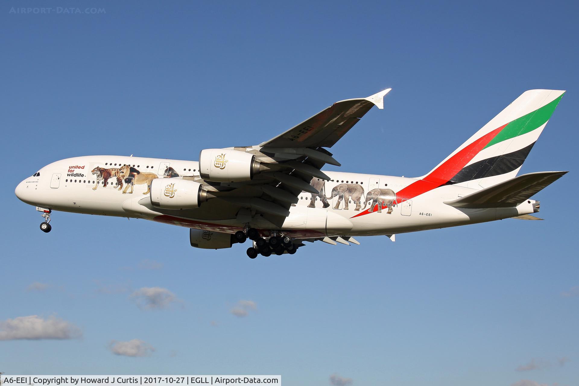 A6-EEI, 2012 Airbus A380-861 C/N 123, On approach