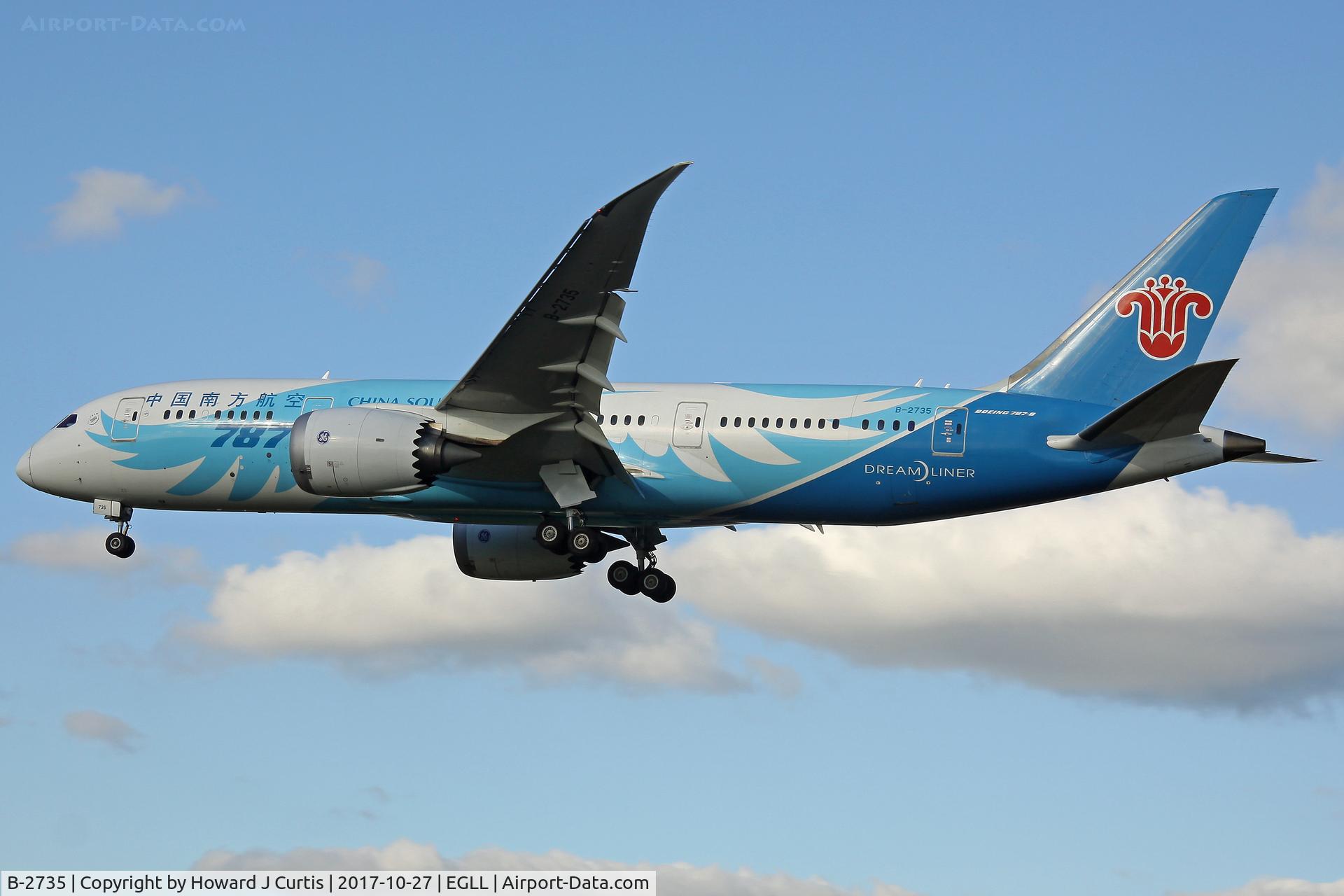 B-2735, 2013 Boeing 787-8 Dreamliner C/N 34928, On approach