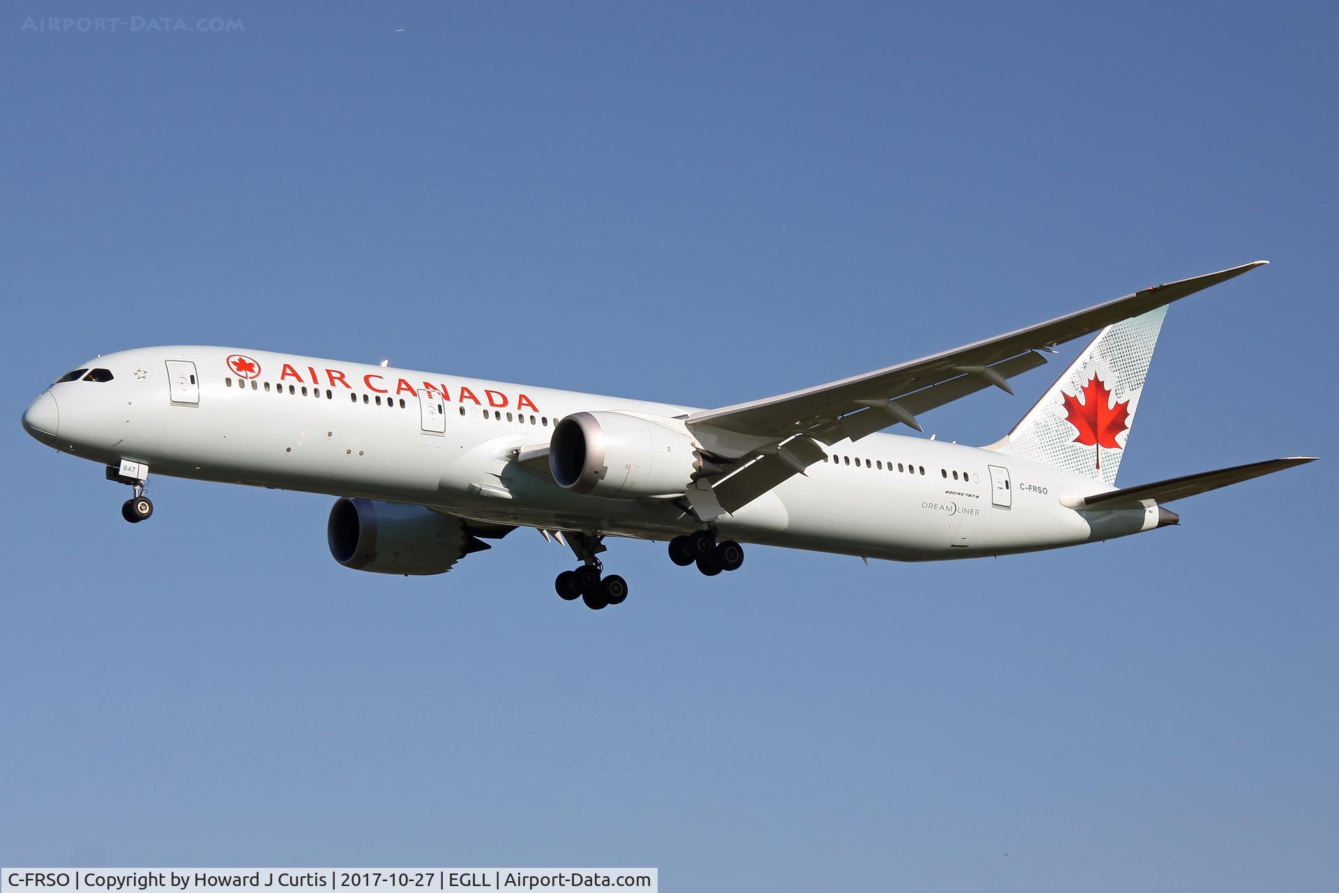 C-FRSO, 2017 Boeing 787-9 Dreamliner C/N 37177, On approach