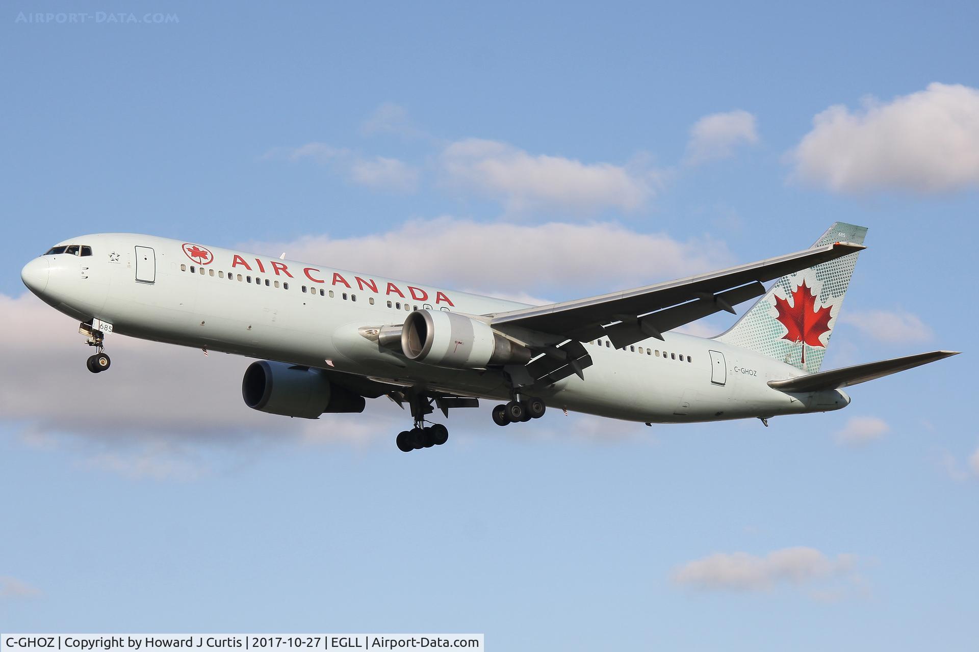 C-GHOZ, 1989 Boeing 767-375 C/N 24087, On approach (emergency landing, all OK).