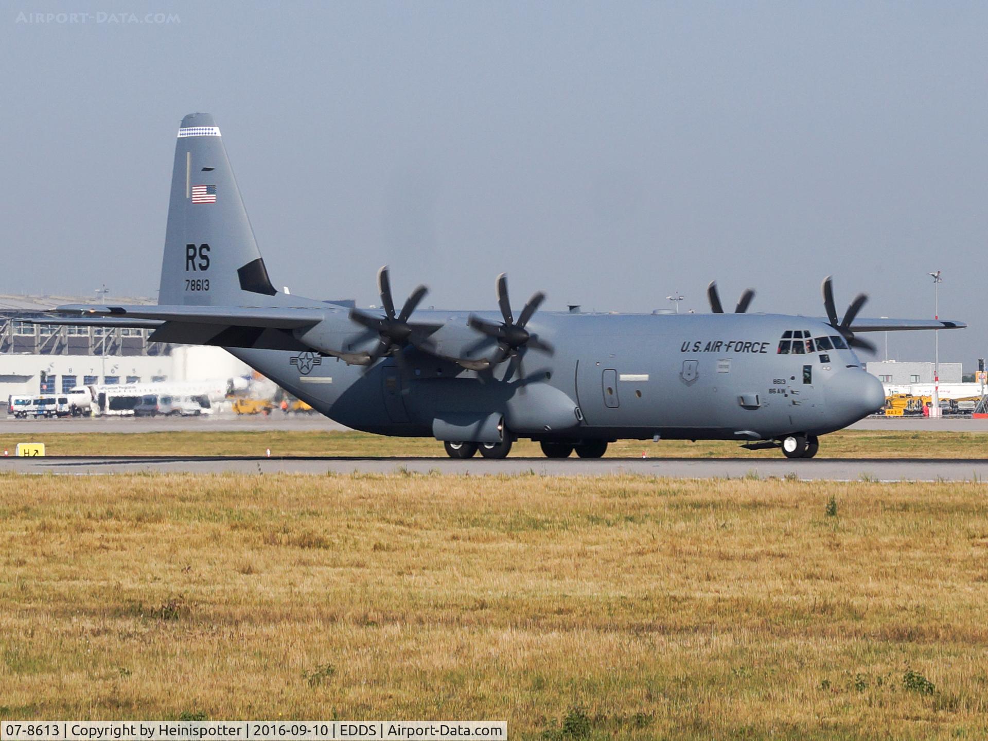 07-8613, 2004 Lockheed Martin C-130J-30 Super Hercules C/N 382-5624, 07-8613 at Stuttgart Airport.