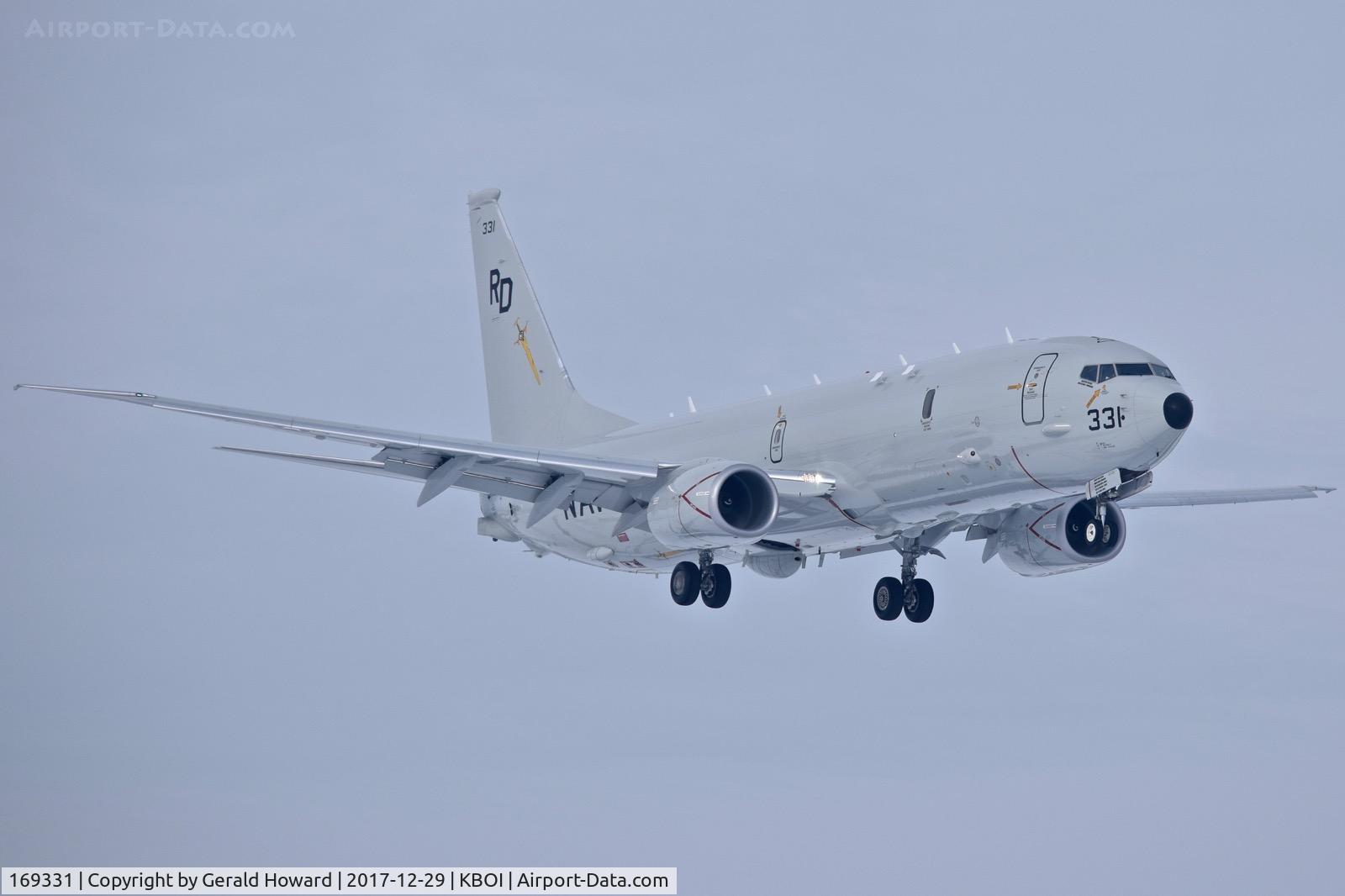 169331, 2017 Boeing P-8A Poseidon C/N 62297, On approach to RWY 10R.  VP-47 