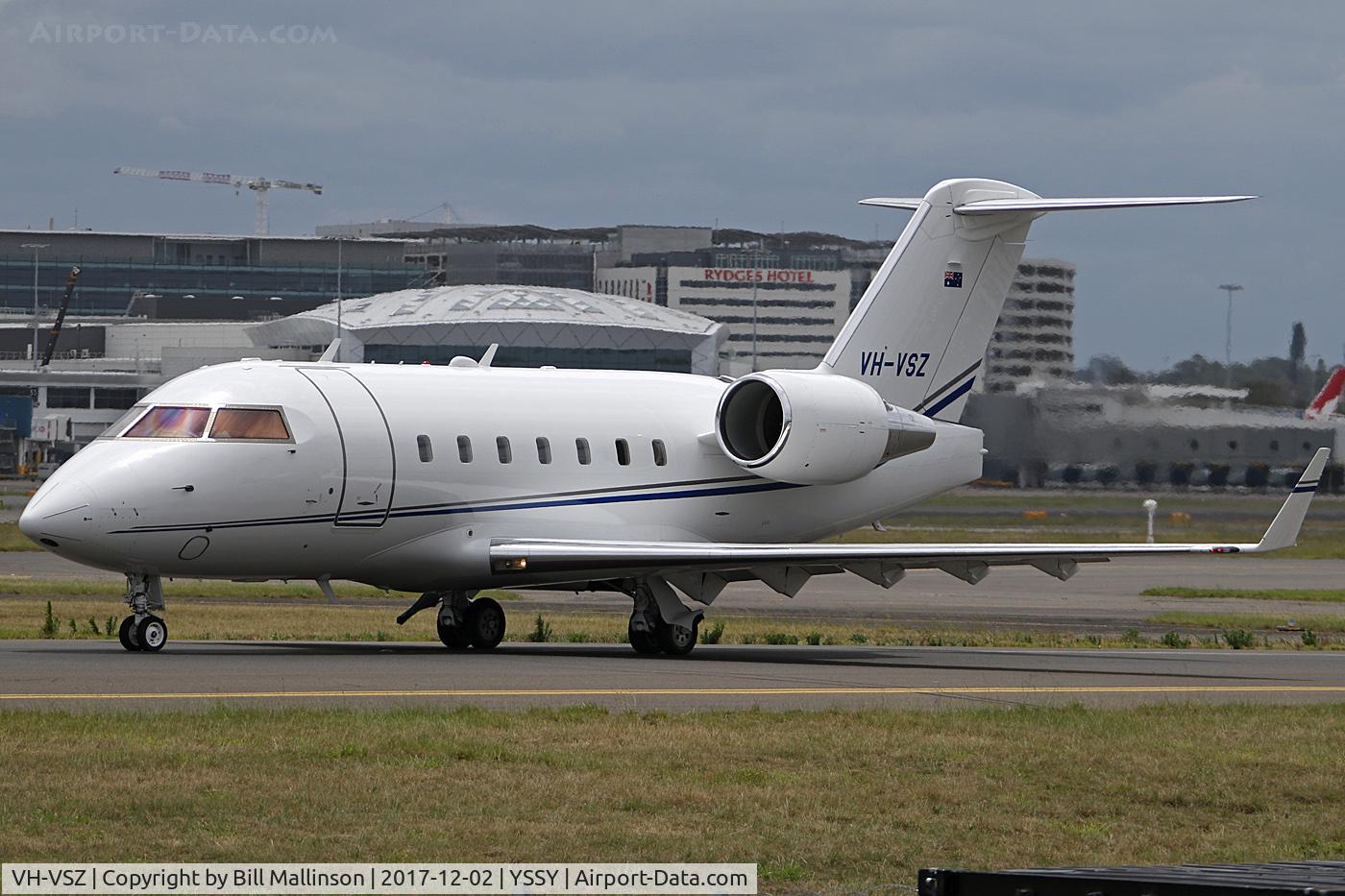 VH-VSZ, 1999 Bombardier Challenger 604 (CL-600-2B16) C/N 5411, TAXI FOR 34R