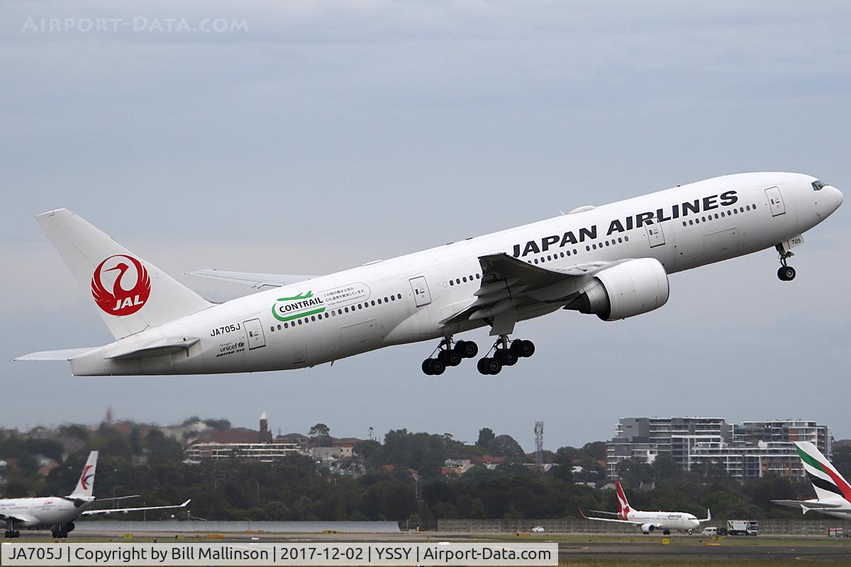 JA705J, Boeing 777-246/ER C/N 32893, away from 34l