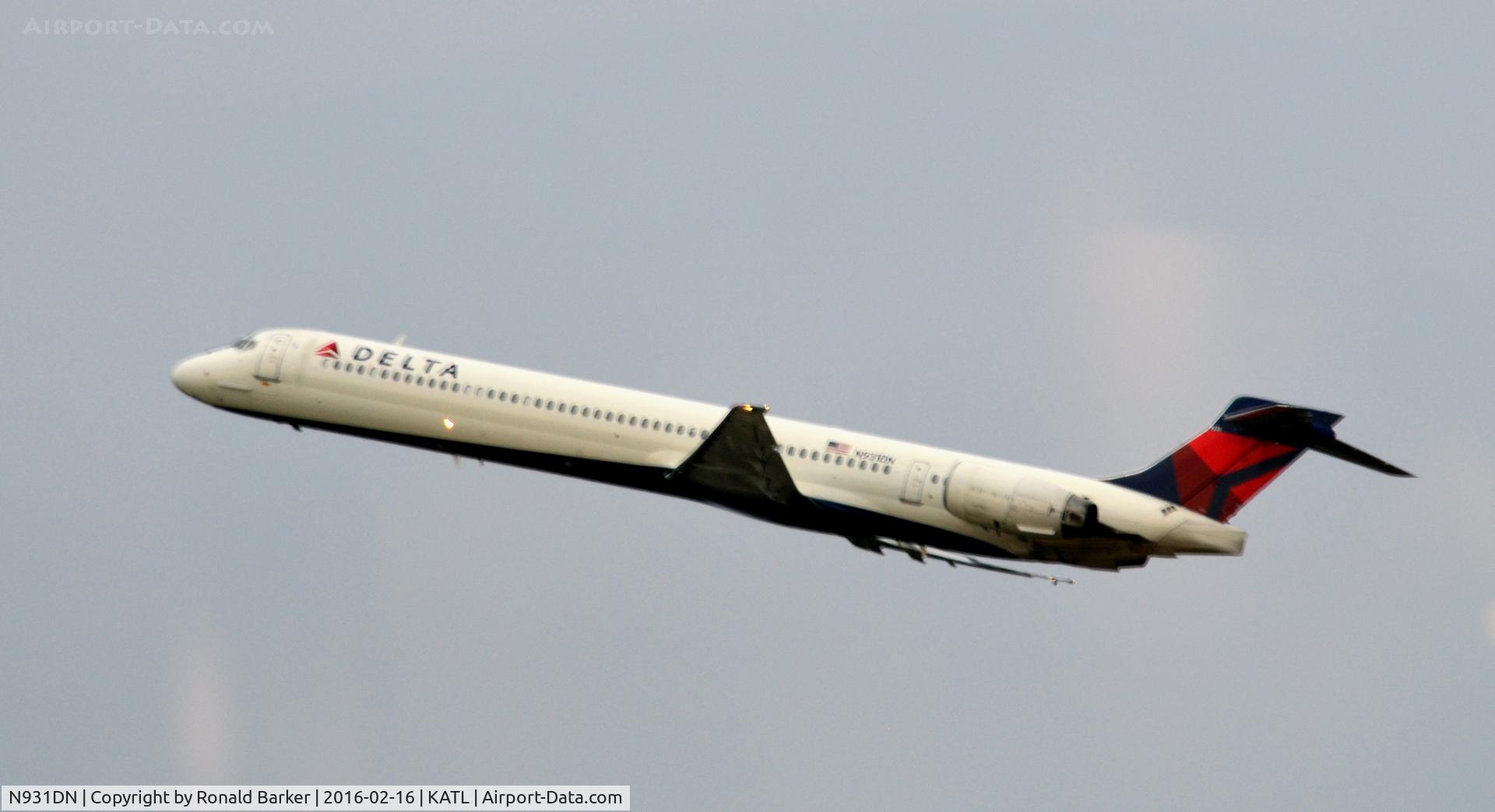 N931DN, 1997 McDonnell Douglas MD-90-30 C/N 53544, Takeoff Atlanta