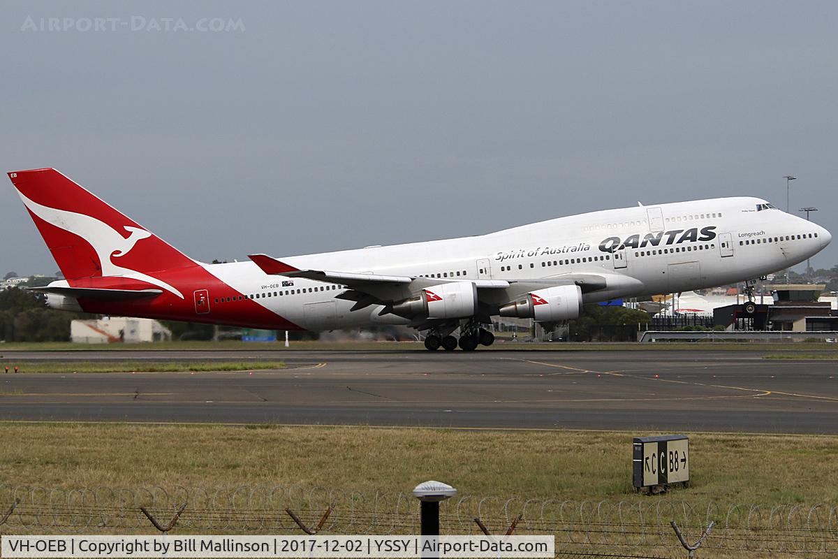 VH-OEB, 1993 Boeing 747-48E C/N 25778, ROTATE OFF 34L