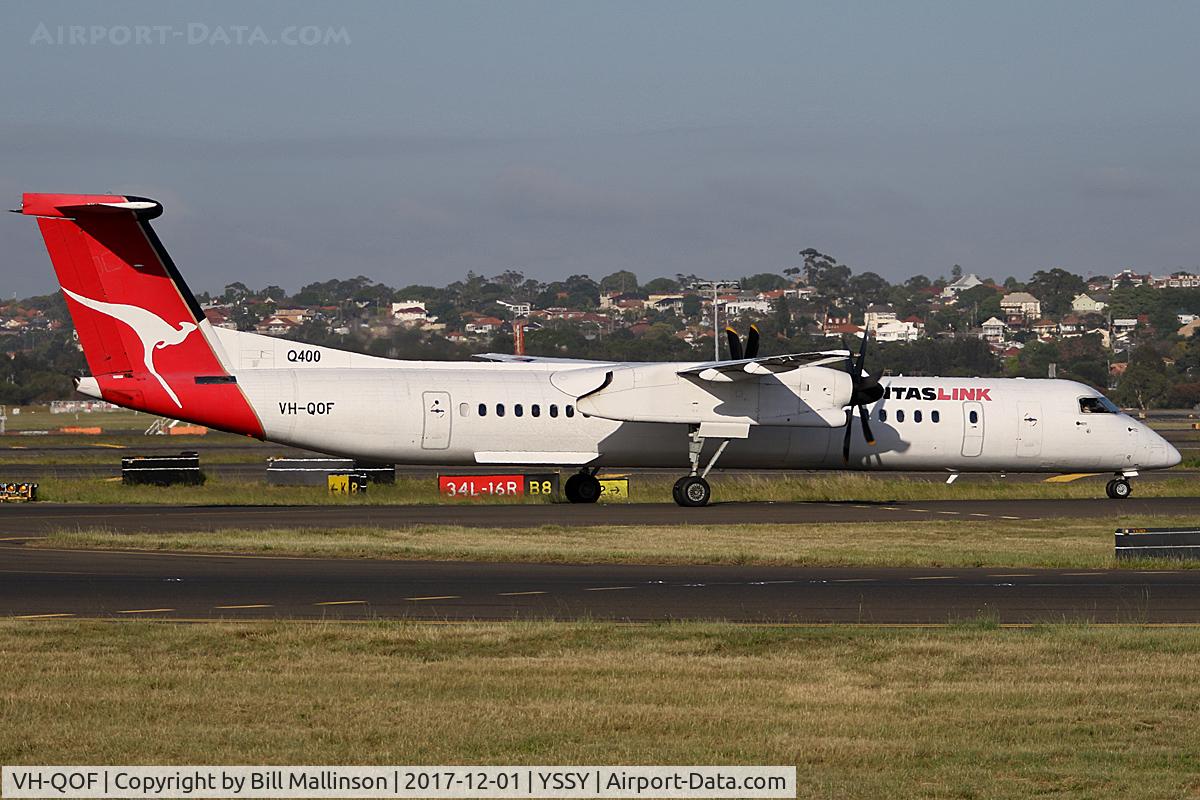 VH-QOF, 2006 De Havilland Canada DHC-8-402Q Dash 8 C/N 4128, TAXI FROM 34R