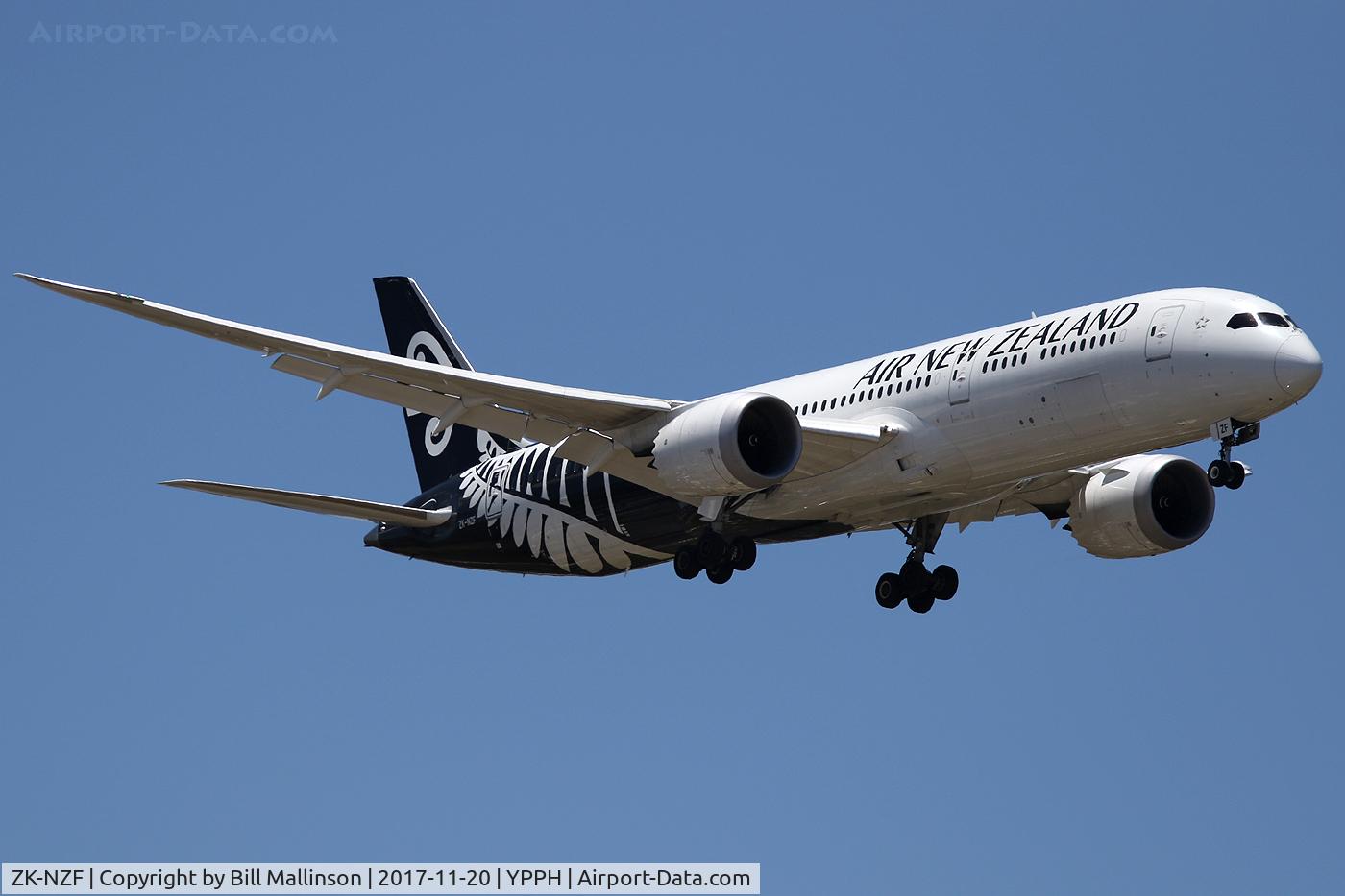 ZK-NZF, 2014 Boeing 787-9 Dreamliner C/N 34335, finals to 21