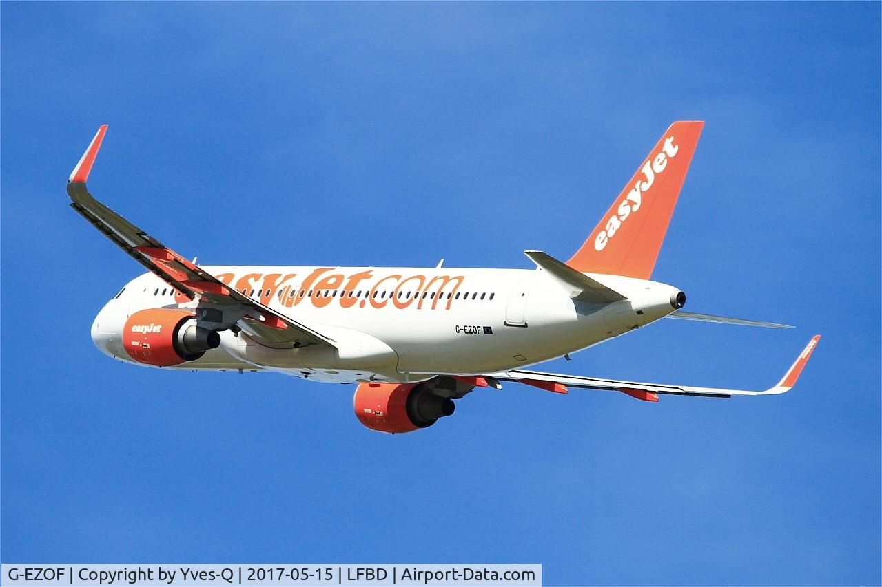 G-EZOF, 2015 Airbus A320-214 C/N 6525, Airbus A320-214, Take off rwy 23, Bordeaux-Mérignac airport (LFBD-BOD)
