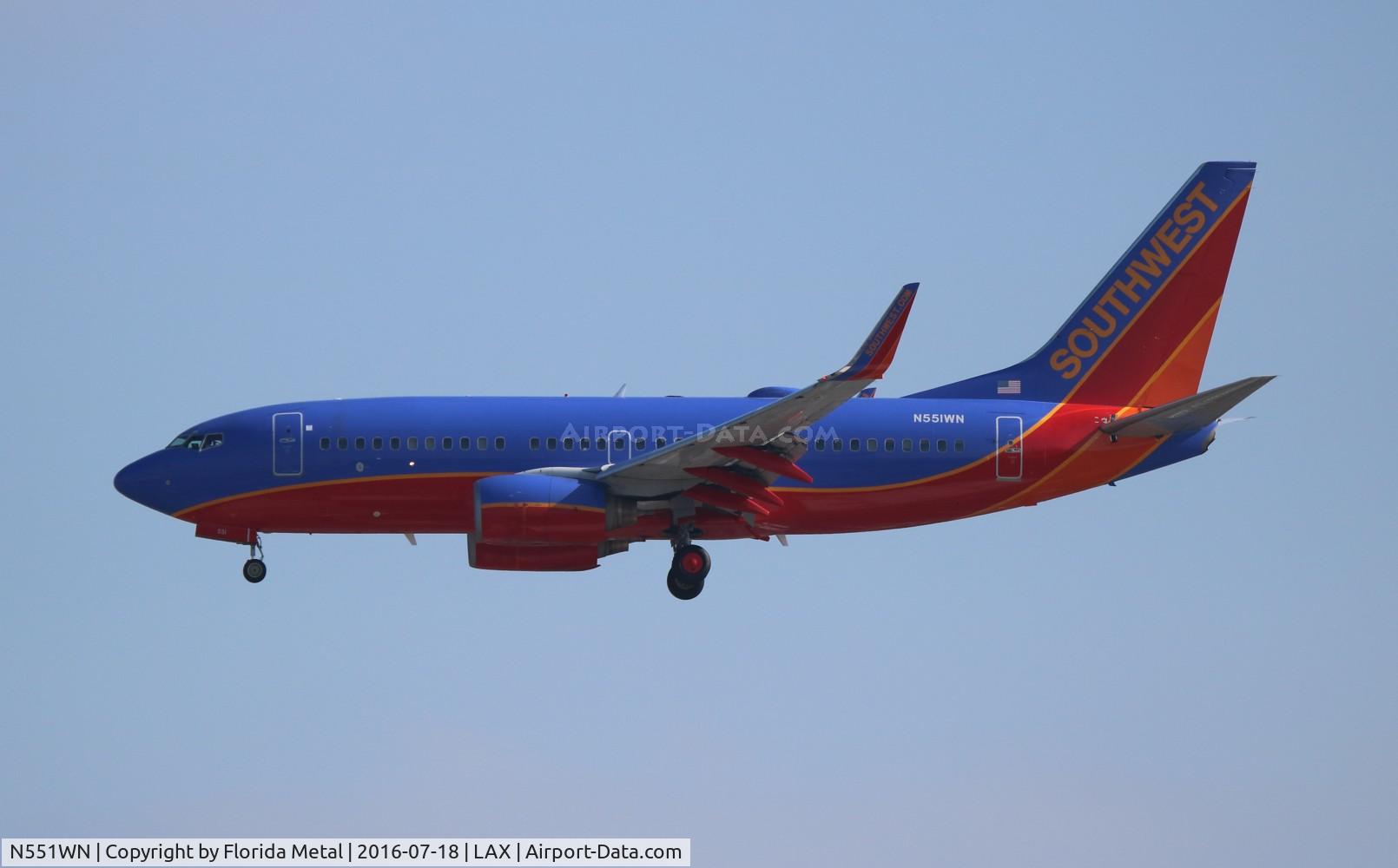 N551WN, 2001 Boeing 737-76Q C/N 30280, Southwest
