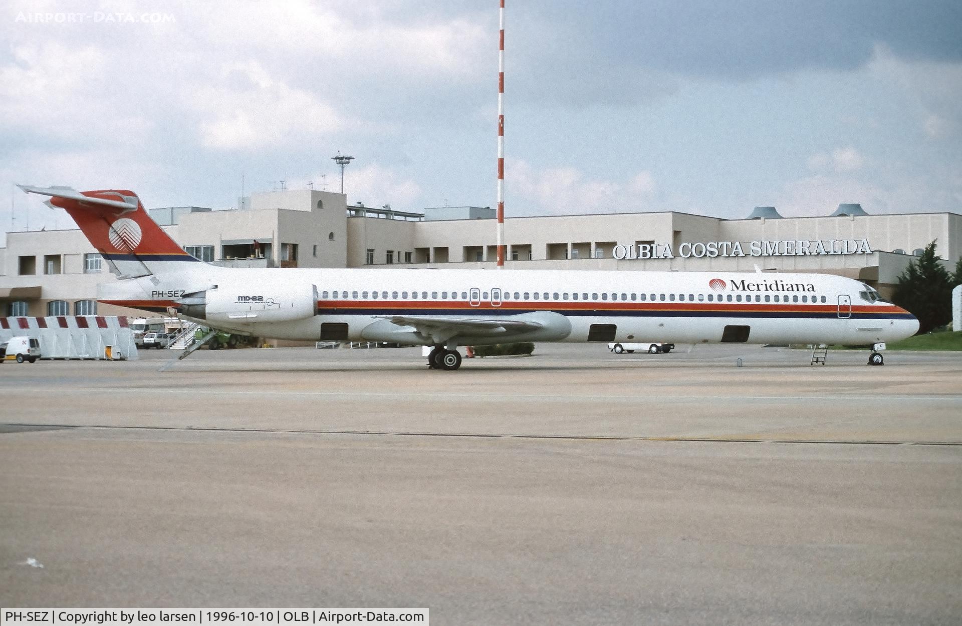 PH-SEZ, 1991 McDonnell Douglas MD-82 (DC-9-82) C/N 49903, Olbia 10.10.1996
