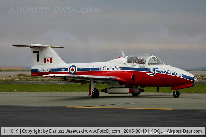 114019, Canadair CT-114 Tutor C/N 1019, CAF CT-114 Tutor 114019 C/N 1019 from Snowbirds Demo Team 15 Wing CFB Moose Jaw, SK