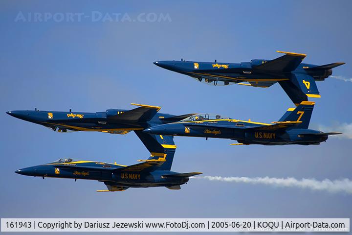 161943, McDonnell Douglas F/A-18B Hornet C/N 0150, F/A-18A Hornet 161943 C/N 0150 from Blue Angels Demo Team  NAS Pensacola, FL