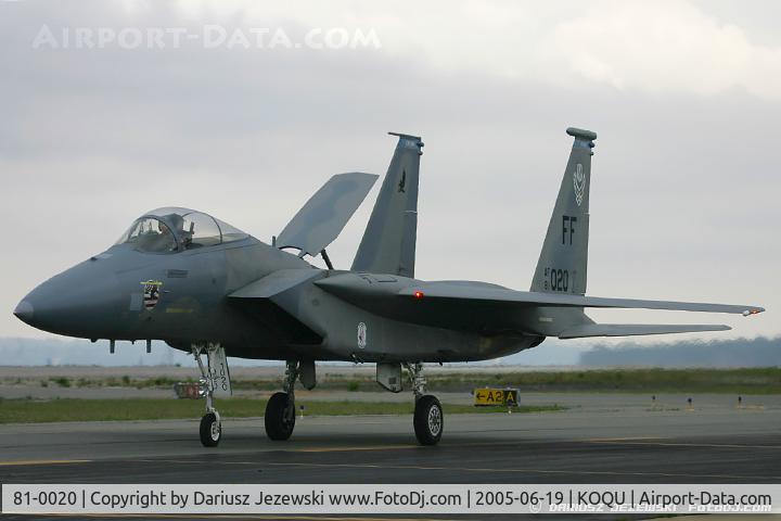 81-0020, 1981 McDonnell Douglas F-15C Eagle C/N 0733/C203, F-15C Eagle 81-0020 FF from 71st FS 