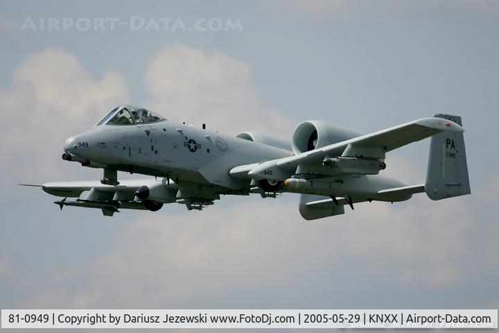 81-0949, 1981 Fairchild Republic A-10C Thunderbolt II C/N A10-0644, A-10C Thunderbolt II 81-0949 PA from 103rd FS 