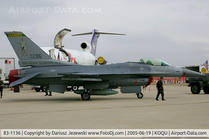 83-1136, 1983 General Dynamics F-16C Fighting Falcon C/N 5C-19, F-16C Fighting Falcon 83-1136  from 134th FS 