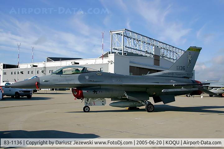 83-1136, 1983 General Dynamics F-16C Fighting Falcon C/N 5C-19, F-16C Fighting Falcon 83-1136  from 134th FS 