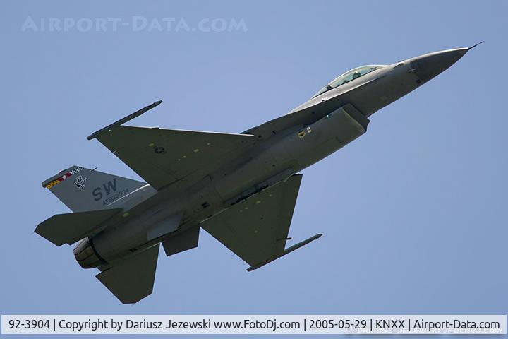 92-3904, 1992 Lockheed F-16C Fighting Falcon C/N CC-146, F-16CJ Fighting Falcon 92-3904 SW from 77th FS 