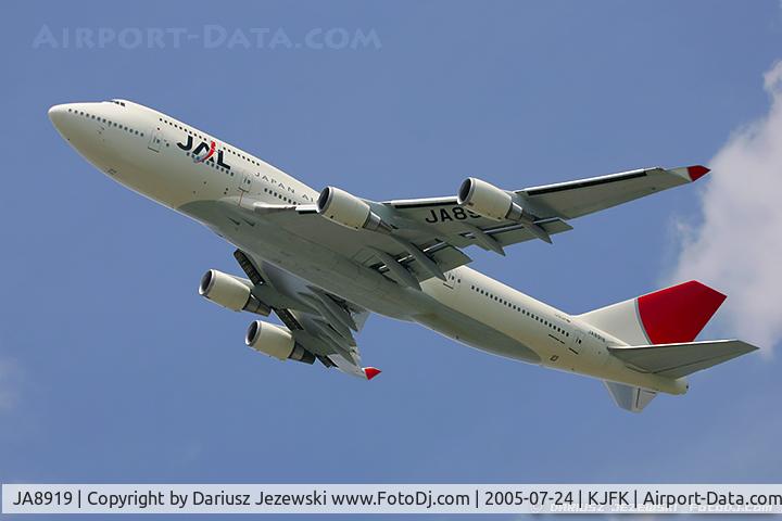 JA8919, 1999 Boeing 747-446 C/N 27100, Boeing 747-446 - Japan Airlines - JAL  C/N 27100, JA8919