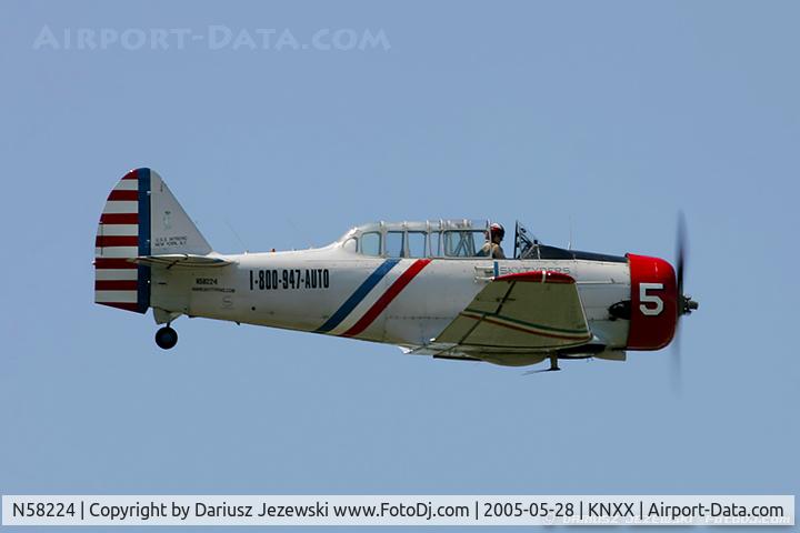 N58224, 1941 North American AT-6B Texan C/N 2553, North American AT-6 Texan  C/N 2553 - Geico Skytypers, N58224