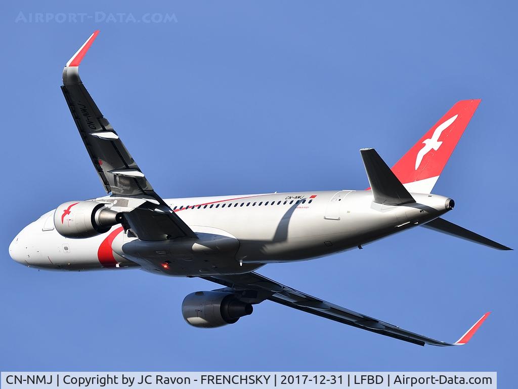 CN-NMJ, 2015 Airbus A320-214 C/N 6896, take off runway 23 Air Arabia 3O366 to FES