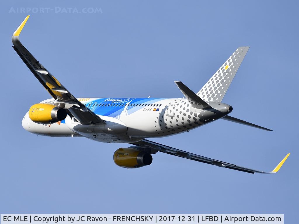 EC-MLE, 2016 Airbus A320-232 C/N 7109, Vueling (25 years Disneyland Livery) VY2916 take off to Barcelona (BCN)