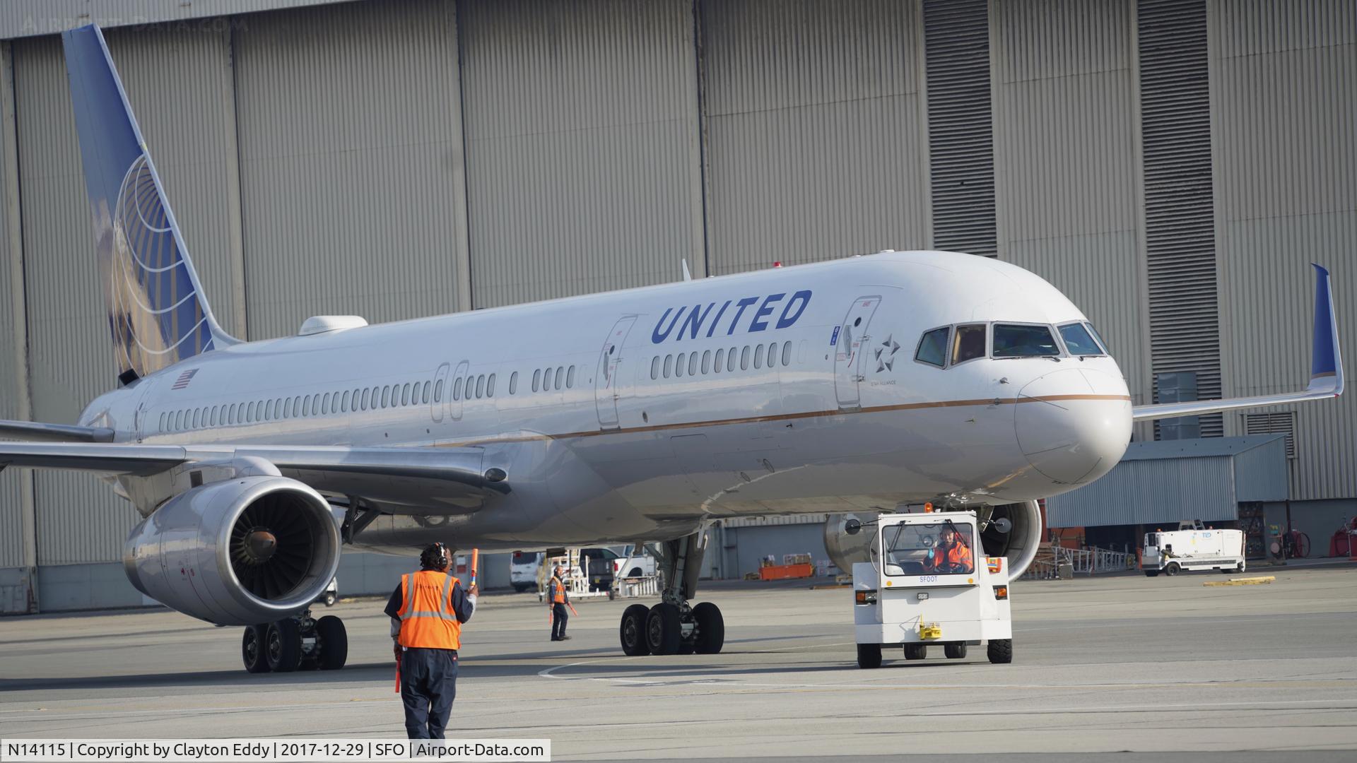 N14115, 1995 Boeing 757-224 C/N 27557, SFO 2017.