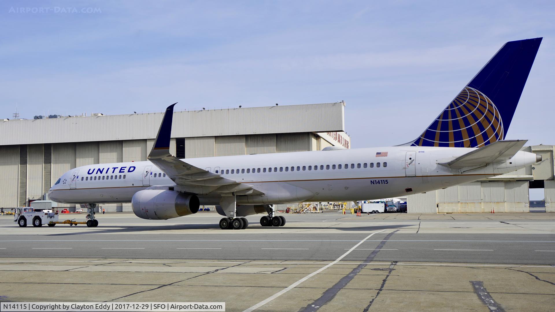 N14115, 1995 Boeing 757-224 C/N 27557, SFO 2017.
