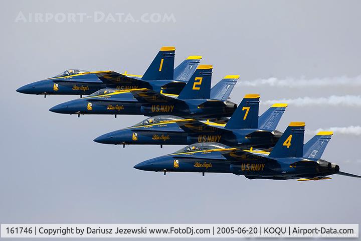 161746, McDonnell Douglas F/A-18B Hornet C/N 0103, F/A-18B Hornet 161746 C/N 0103 from Blue Angels Demo Team  NAS Pensacola, FL