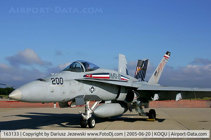 163133, 1987 McDonnell Douglas F/A-18A Hornet C/N 544/A452, F/A-18A Hornet 163133 AC-200 from VMFA-115 