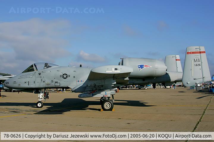 78-0626, 1978 Fairchild Republic A-10A Thunderbolt II C/N A10-0246, A-10A Thunderbolt 78-0626 MA from 131st FS 