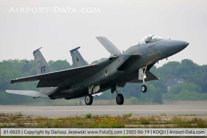 81-0020, 1981 McDonnell Douglas F-15C Eagle C/N 0733/C203, F-15C Eagle 81-0020 FF from 71st FS 