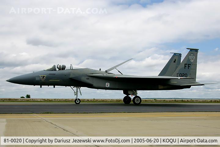 81-0020, 1981 McDonnell Douglas F-15C Eagle C/N 0733/C203, F-15C Eagle 81-0020 FF from 71st FS 