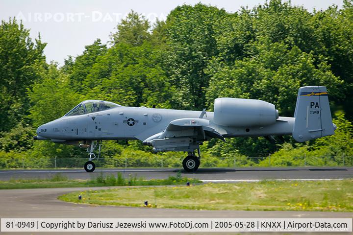 81-0949, 1981 Fairchild Republic A-10C Thunderbolt II C/N A10-0644, A-10C Thunderbolt II 81-0949 PA from 103rd FS 