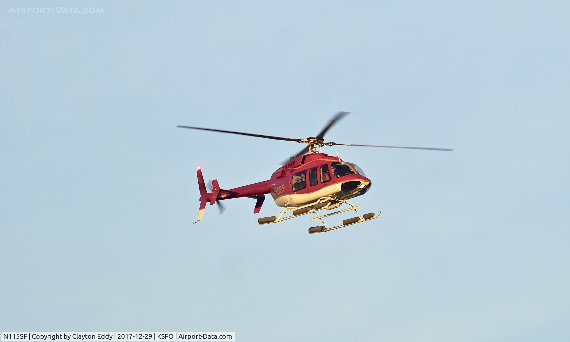 N115SF, 2013 Bell 407GX C/N 54388, SFO 2017.
