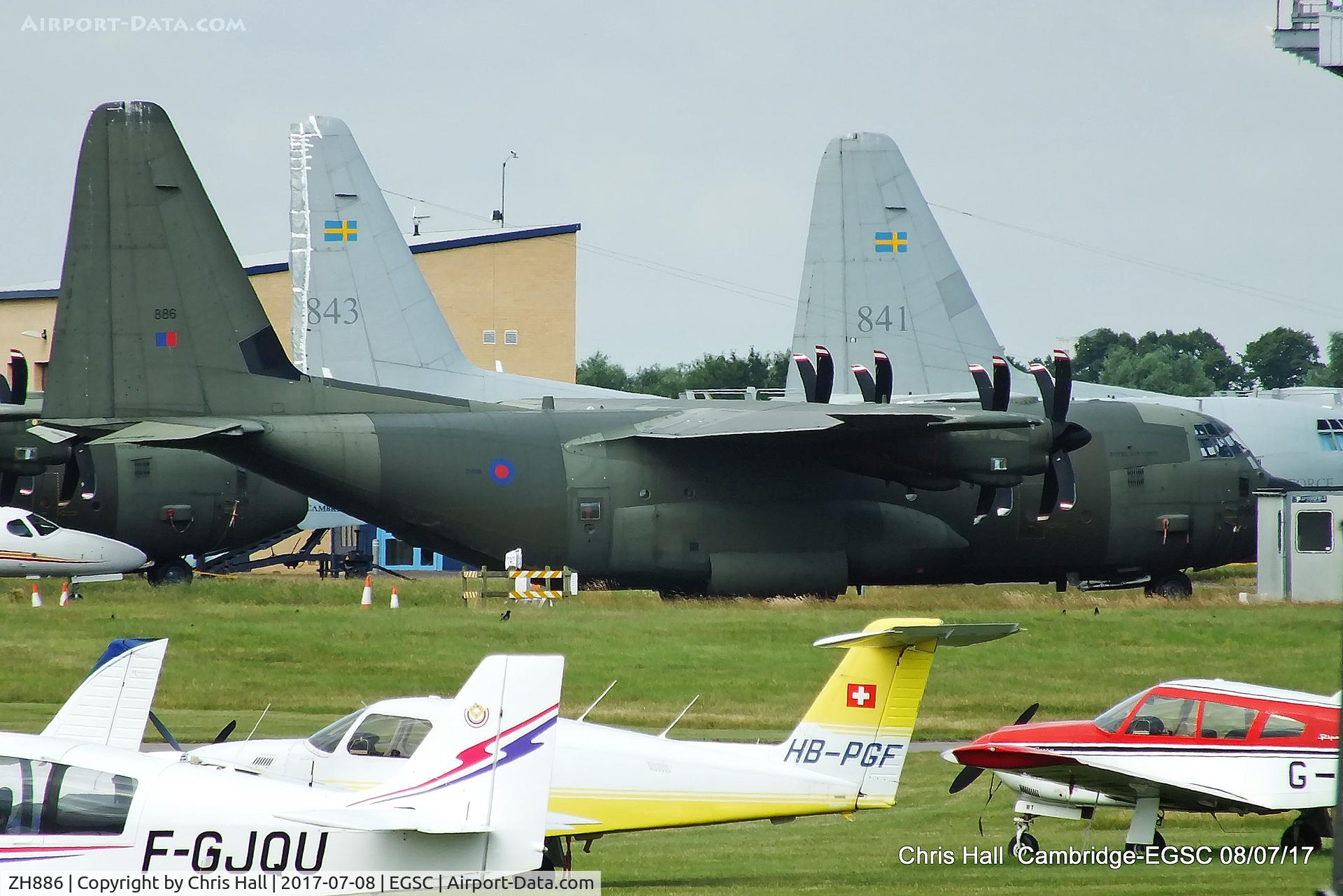ZH886, 1999 Lockheed Martin C-130J Hercules C.5 C/N 382-5484, at Cambridge