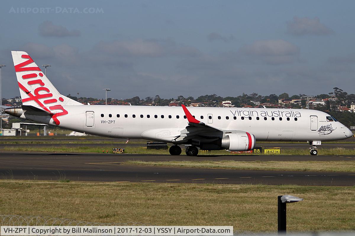 VH-ZPT, 2011 Embraer 190AR (ERJ-190-100IGW) C/N 19000451, TAXI FROM 34R