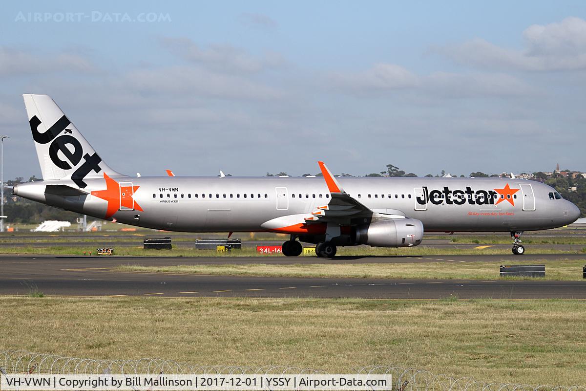 VH-VWN, 2016 Airbus A321-231 C/N 7438, TAXI FROM 34R
