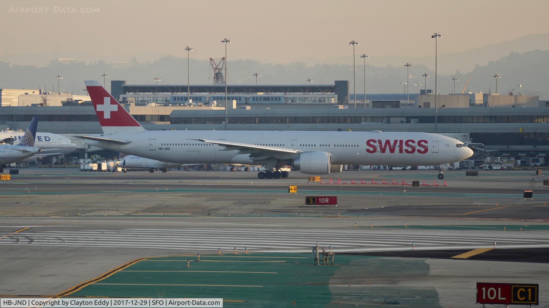 HB-JND, 2016 Boeing 777-3DE/ER C/N 44585, SFO 2017